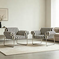 Fauteuil d'appoint moderne en tissu avec pieds en bois, confortable pour salon, bureau à domicile, appartement, hôtel