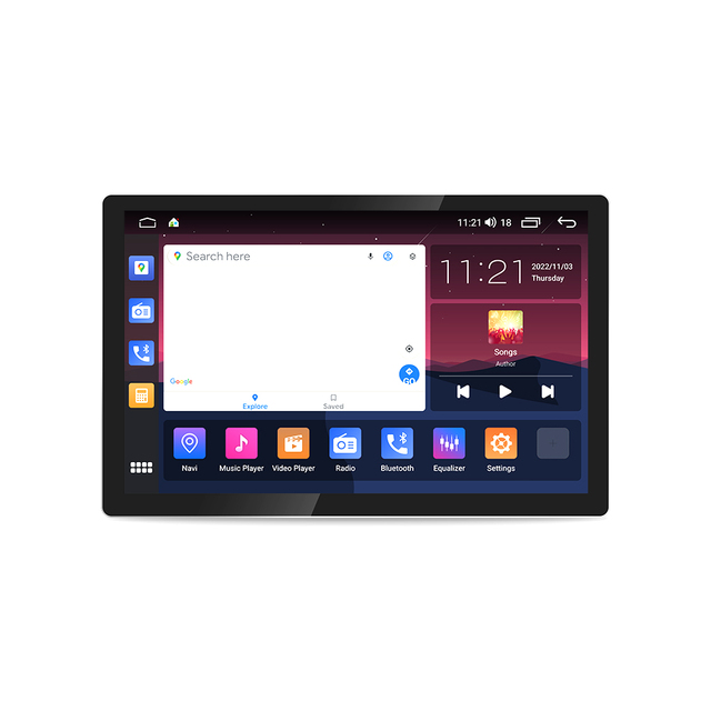 Route Android 13inch QLED Universal Car audio 1920*1200 car multimedia player Support 4G DSP Wireless Carplay and Android auto