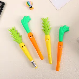 Vente en gros de cadeaux pour enfants en plastique stylo gel en silicone pour carotte ananas plante stylo pour fruits et légumes
