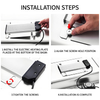 Accessoires Chauffe-plat électrique en alliage d'aluminium avec plaque chauffante Chauffe-plat pour buffet