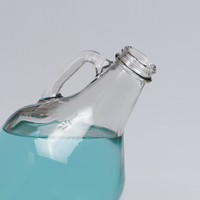 Bouteille en verre distributeur de détergent à lessive gel douche personnalisé grande capacité 2L avec pompe en plastique