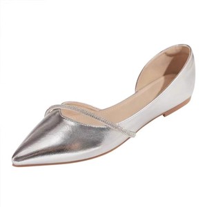 Zapatos Planos de Mujer Plateados Elegantes con Punta en Pico, Antideslizantes y de Boca Baja, Estilo Verano 2025 - Product Image 5