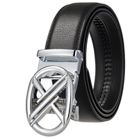 Ceinture de luxe pour homme Ly36-26094, tendance mode, en cuir de vachette double couche, avec boucle automatique