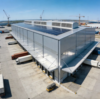 Entrepôt en acier standard galvanisé à chaud, anti-corrosion, recyclable, fabrication exquise, structure globale stable et sûre