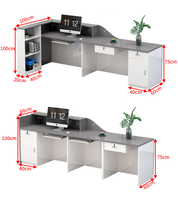 Bureau d'accueil blanc design pour restaurant/hôpital/centre commercial/salon de beauté avec comptoir