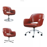 Fauteuil d'appoint et ottoman de rangement modernes en tissu coloré de style nordique, fauteuil pivotant avec base métallique pour la maison et le bureau