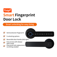 Serrure de porte intelligente Tuya Ttlock BLE à empreintes digitales économique, sans clé, bouton électronique numérique, serrure de porte de chambre à coucher, serrure de porte de prison