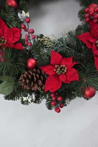 Ventes chaudes Guirlande de Noël artificielle personnalisée pour la décoration de la maison Fleurs artificielles Guirlande en PVC artificielle - Product Image 5