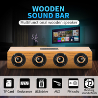 Vofull-Barra de sonido de madera para cine en casa, Subwoofer para PC
