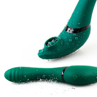 Leistungsstarker 2-in-1 Zungen-Vibrator für Frauen, Masturbator, Sextoy, Erwachsenen-Vergnügungs-Massagegerät für Damen
