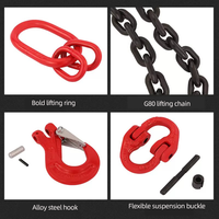 Anneau de chaîne de levage G80 zingué de 16mm avec structure soudée pour soulever des objets à 4 jambes