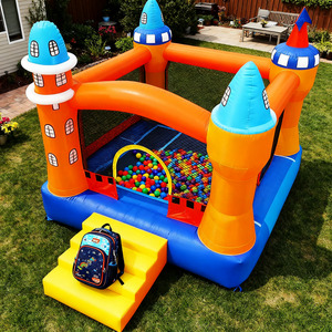 Vente directe d'usine Combo Grandes glissades Château gonflable extérieur pour parcs d'attractions - Product Image 4