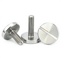 Vis à tête plate fendue en acier inoxydable 304, boulon à tête ronde large, filetage métrique standard