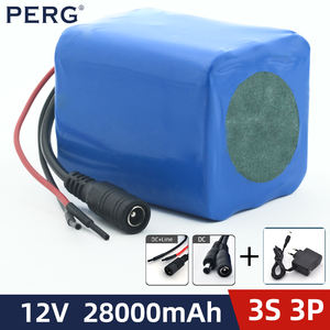 12V wiederauf ladbarer 3 S3P 18650 Li-Ionen-Akku Eingebautes BMS für LED-Leuchten, Spielzeugauto-Video recorder, tragbares Router-Netzteil 12,6-V-Ladegerät - Product Image 2