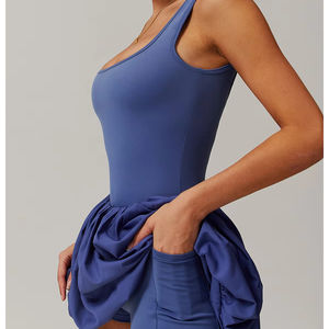 Neues 2025 Heißes Sexy Mädchen Padel Tennis Golf Kleid Röcke Übungskleidung Weiche Workout Sportbekleidung Fitness-Kleid für Frauen - Product Image 4