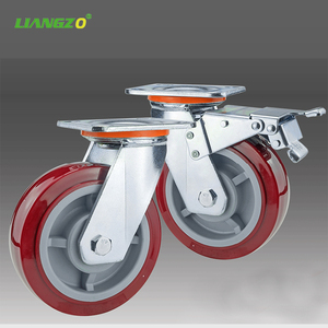 Benutzer definierte Größe 4 Zoll 5 Zoll 6 Zoll 8 Zoll drehbares PVC-Nachlauf maschinen rad mit Seiten bremse - Product Image 2