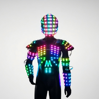 Hunan Future Smart LED Vest Suit avec casque de contrôle sans fil Performance DJ LED Light Costume pour Jazz Dance Ballroom Wear
