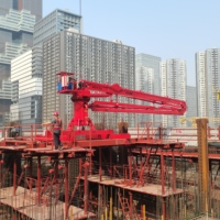 Machine de coulée de béton de coffrage avec pompe à flèche en béton à structure compacte Boom de placement de béton
