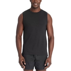 <b>Men's</b> Slim Fit Fitness <b>Singlets</b> Knitted Embroidery Breathable 100% Cotton Quick Dry Eco-Friendly Gym Tank Top Summer Outdoor - Product Image 1