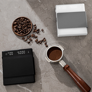 French Press Kaffee verhältnis 2KG Schwarz-Weiß Minimalist isches Design Mini-Größe LED-Bildschirm Timer Digitale Kaffee waage - Product Image 4