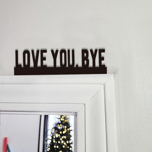Goodbye Love You marco de puerta decoración de pared Punto de madera eslogan inglé<span class=keywords><strong>s</strong></span> signo para el hogar pasillo pegatina colgante de pared - Product Image 2
