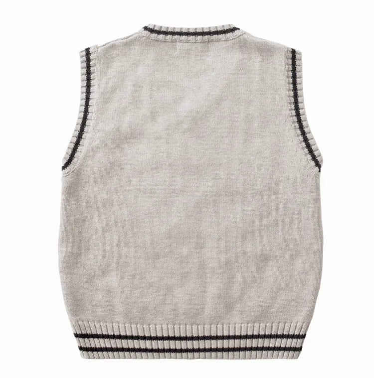 School Uniform Vest Knitted Sleeveless Uniform Student Uniform Custom High Quality New Children School Sweater for School