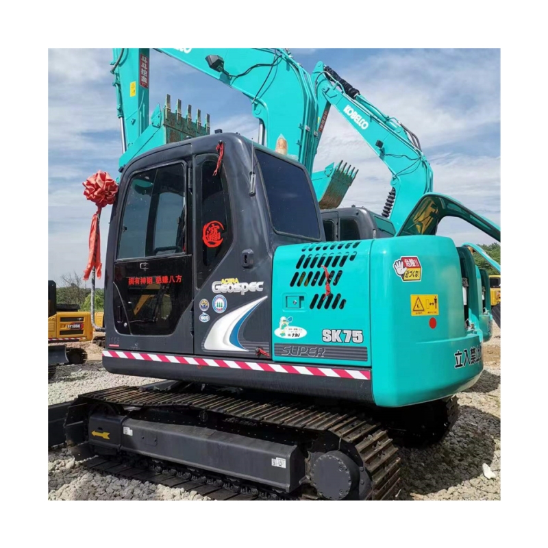 Мини-экскаватор Kobelco SK75 95% новая дешевая цена б/у машина в наличии с основными компонентами, Коробка передач двигателя насоса