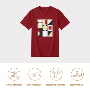 เสื้อยืดผ้าฝ้ายแท้สำหรับผู้ชาย, เสื้อยืดขนาดพอดีตัวปกติย้อมสีน้ำหนักเบาปกตั้งได้ - Product Image 3