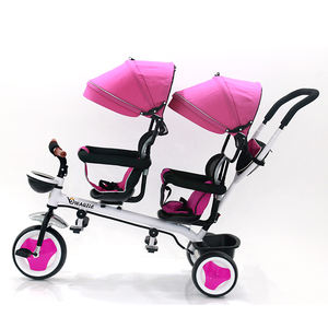 Baby pflege 4 IN 1 Kinderwagen Trike Fahrt auf billigen Kinderwagen Dreirad <span class=keywords><strong>3</strong></span> Räder Mädchen schieben Dreiräder Kleinkind Kinder für Zwillinge - Product Image 2