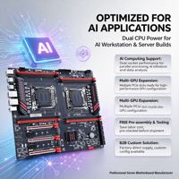 JGINYUE X99-8 X99-9 X99-TI PLUS E/M-ATX Mainboard Gaming PC LGA2011-3 DDR3/DDR4 256G Mendukung Core Xeon E5 V1 V2 V3 V4