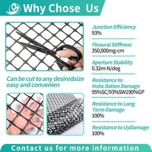 Chất lượng cao Polypropylene hai trục geogrids cho đất mềm đường cao tốc Đường Tăng cường shengyang vật liệu mới SYBG-50-3 5 + năm - Product Image 4