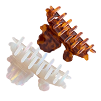 Pinza para el pelo de acetato con diseño de cachorro 3D, de lujo y versátil, tipo tiburón, exquisita, para cola de caballo alta y peinados recogidos, accesorio para el pelo para mujer