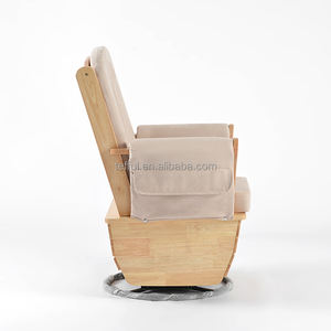 Fauteuil à bascule en bois pour la maternité, l'allaitement, la nurserie, les soins de bébé et les loisirs - Product Image 5