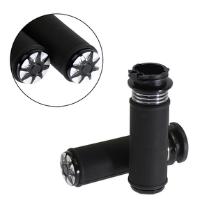 Motorcycle Handlebar Grips Black Anti-Slip Rubber Replacement For Harley Softail Dyna Touring Bike Accessories - Product Image 4