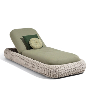 كرسي استلقاء خارجي للفنادق بإطار ألومنيوم، سرير شمس للفيلات والشرفات، كرسي استرخاء خارجي من الراتان لحمام السباحة والحديقة، طقم أثاث للفناء - Product Image 6