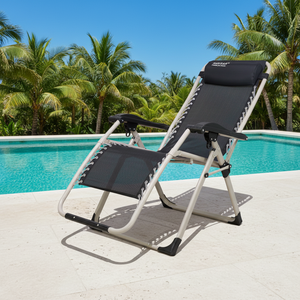 Chaise longue de plage légère du fabricant, en Teslin respirant, avec pieds de support robustes, pliable et porte-gobelet - Product Image 5