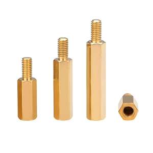 एकल अंत पीतल हेक्सागोनल गतिरोध पीले तांबे के एंकर को थ्रेडेड स्पेयर स्टड श्रेणी के साथ - Product Image 2