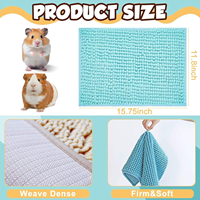 Rembourrage réutilisable en laine pour animaux de compagnie Tapis de lit doux et lavable pour petits animaux Confortable pour lapins Guinée Chiens Chats Reptiles