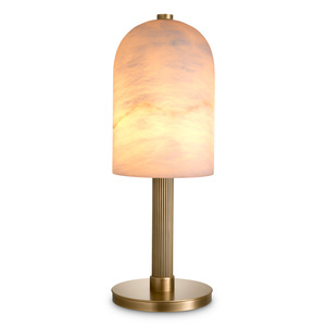 Modern Minimalist <b>Table</b> <b>Lamp</b> E27 LED 220V Brass <b>Base</b> Marble Shade Decorative Lighting for Living Room Office - Product Image 1