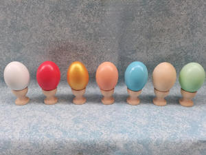 Dönen Oyuncak Ahşap Yiyecek - Yumurta ve Ördek Yumurtası Seti - Çocukların Rol Yapma Oyunları Boyama Sanatları - Şaka Oyuncakları - Product Image 6