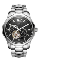 1 pièce, possibilité de personnaliser le logo, marque privée, montre mécanique automatique de luxe avec tourbillon squelette, pour homme