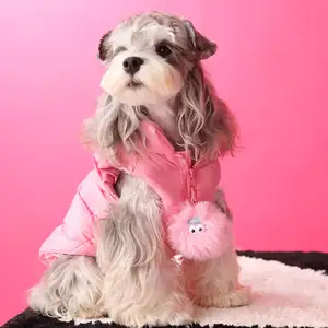 Vestiti per cani inverno addensato caldo cucciolo piumino Yorkshire Schnauzer Teddy senza maniche cane piumino