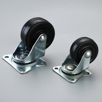 Roues pivotantes industrielles robustes en polyuréthane haute élasticité, roulement à billes, bande de roulement ferme, résistance à l'usure