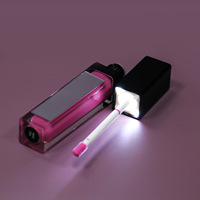 Tube de Brillant à Lèvres Personnalisé avec Lumière LED et Miroir Végétalien Imperméable Non-Collant Rouge à Lèvres Liquide