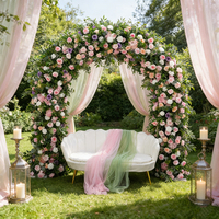 Arche florale artificielle colorée en soie DKB pour mariage, décoration de toile de fond pour événements et fêtes