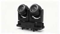 Projecteur de scène à double tête mobile LED RGBW 2x260W IP66, connectable, avec contrôle DMX RDM 540 °   Mélangeur de son pour concerts, DJ et clubs