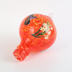 ZY168 mangeoire à eau pour colibris à motif <span class=keywords><strong>de</strong></span> <span class=keywords><strong>fleurs</strong></span>, <span class=keywords><strong>dessin</strong></span> coloré, jardin, balcon, verre, mangeoire à oiseaux - Product Image 3