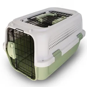 Pet Aviation Box Plastic Suitable For Small Cats Dogs Box Cage Bag Case With Lock Handle Carry Suitcase