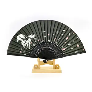 2023 Wholesale Personalized Natural Bamboo Hand Fan Custom Hand Fan