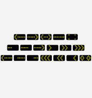 Feux directionnels LED à atténuation automatique pour avertissement de circulation, panneau directionnel pliable et flexible pour voiture, étanche IP68, visibilité 800m